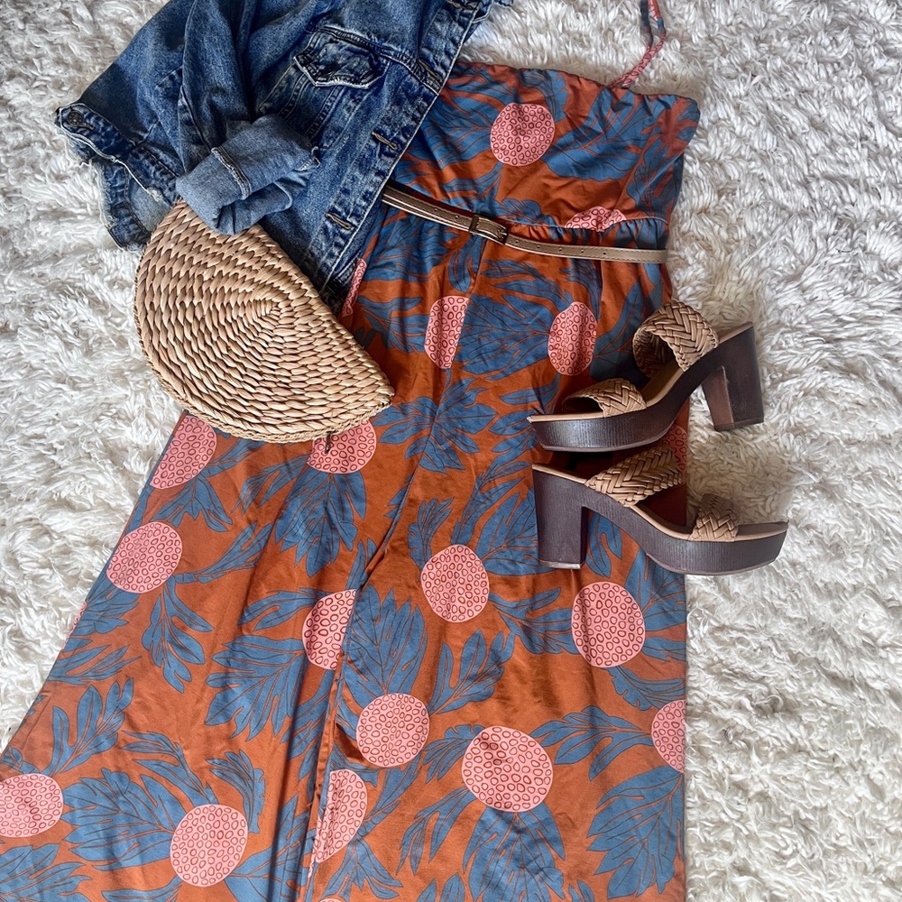 Fighting Tropical ‘Ulu Print Cropped Jumpsuit